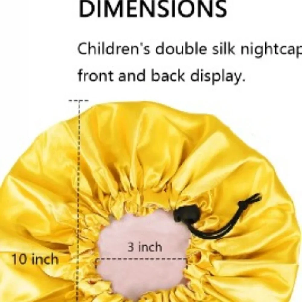 SATIN REVERSIBLE BONNET ADJUSTABLE NIGHT SLEEP CAP COSPLAY COSTUME